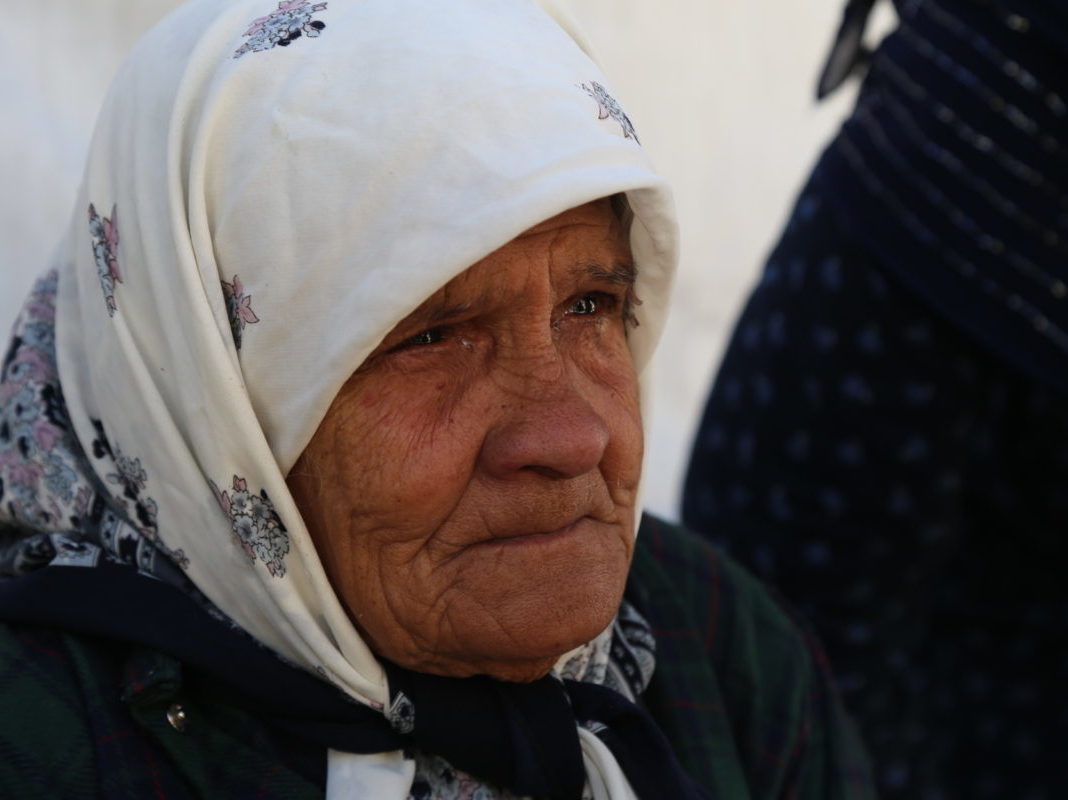 A Palestinian refugee women seen in Lebanon's Bekaa Refugee Camp