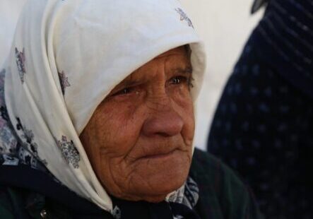 Fatima, 78 years old, Palestinian refugee from Syria, now in Al Aoudi Refugee Camp, Lebanon